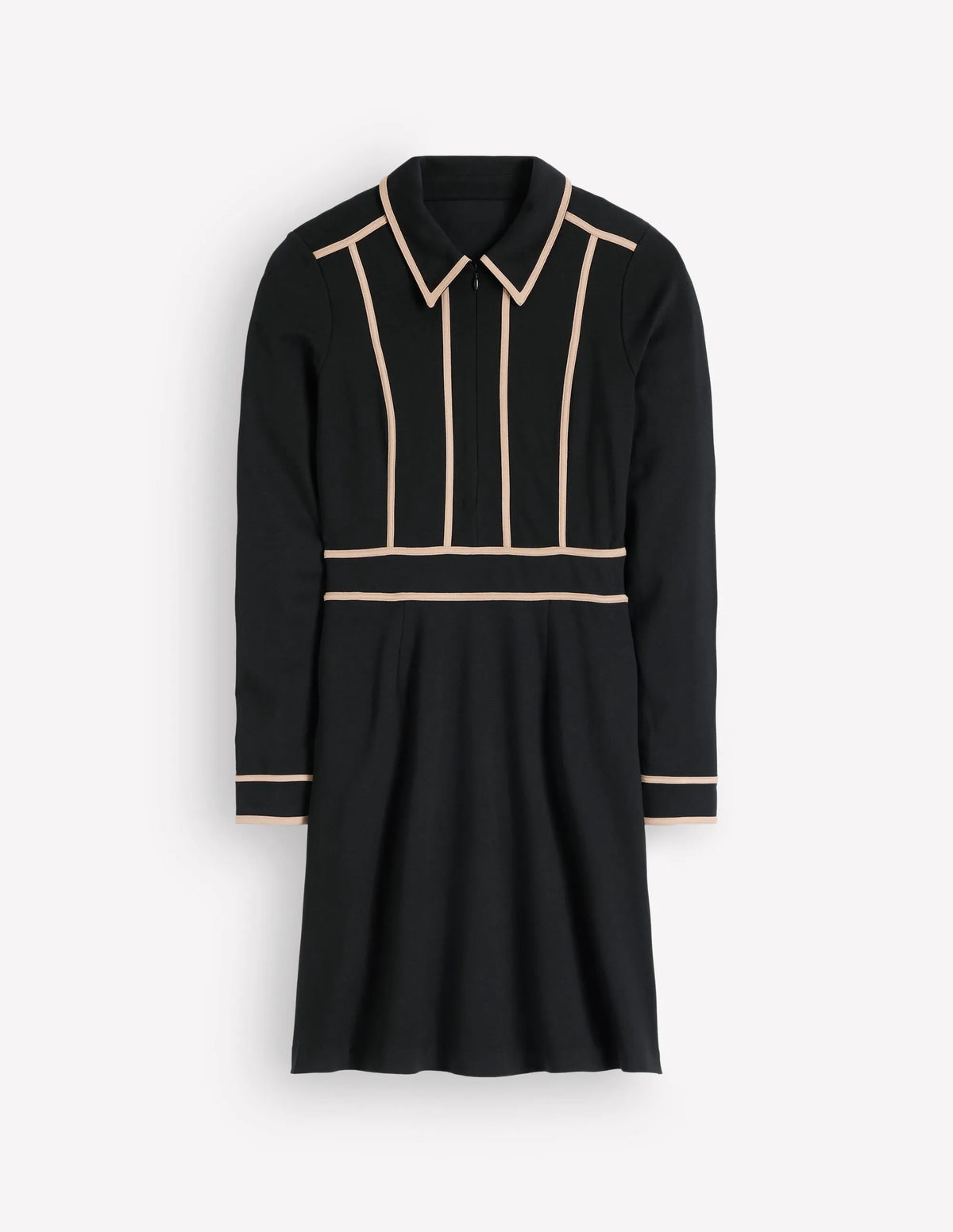 Ula Ponte Short Dress-Black, Camel