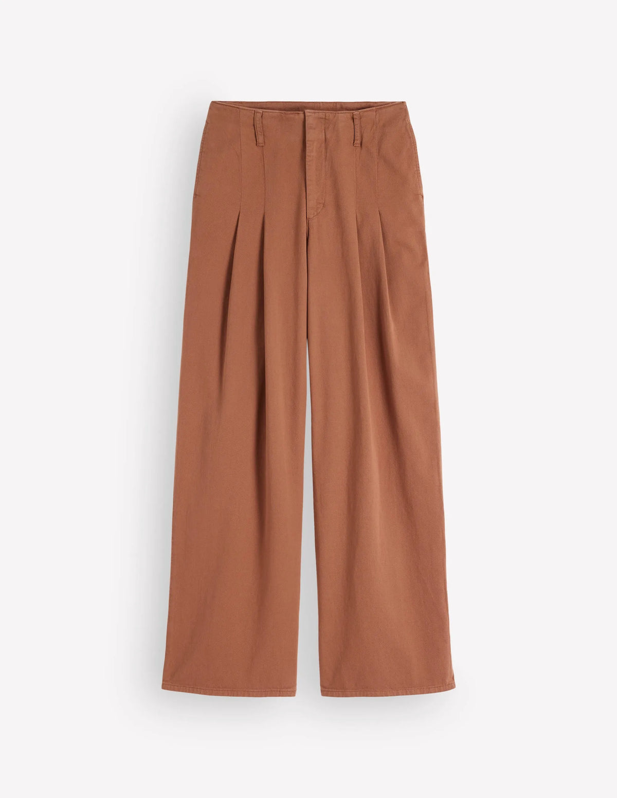 Mayfair Pleat Detail Pants-Burnt Orange