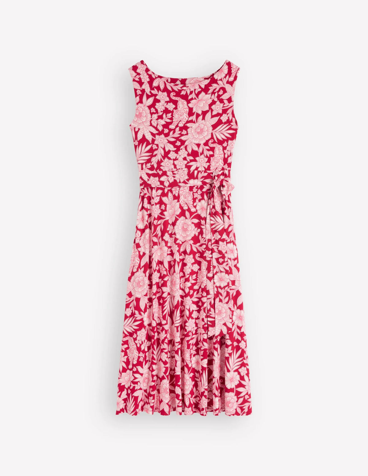 Tamsin Jersey Midi Dress-Spicy Red, Tigers Paradise