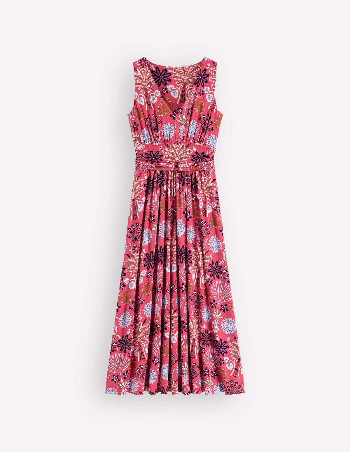 Elodie Jersey Maxi Dress-Cherry Blush, Tropical Forest