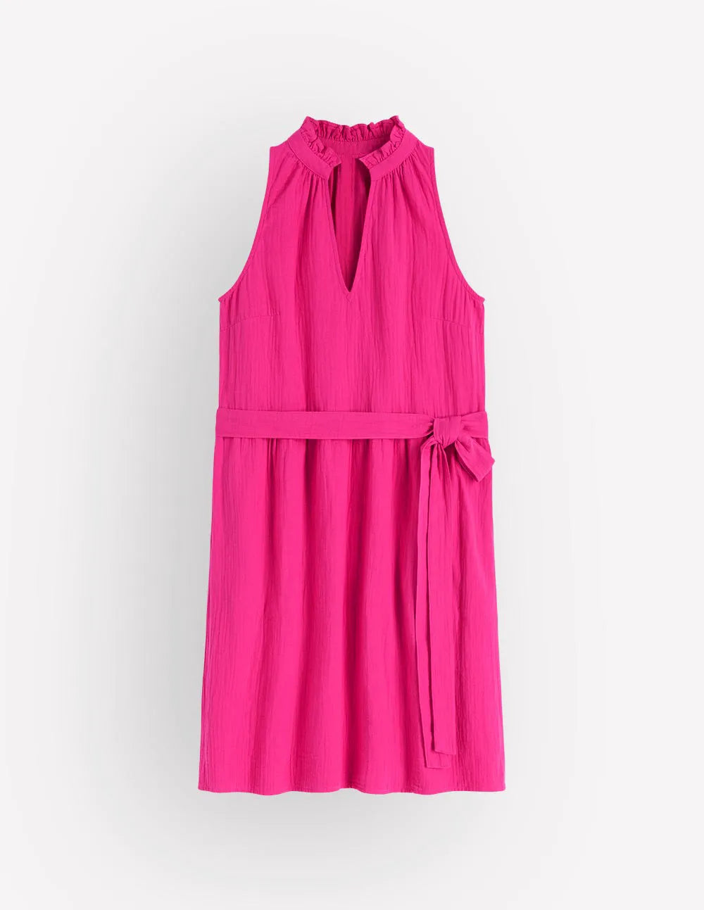 Viv Double Cloth Short Dress-Pink Peony