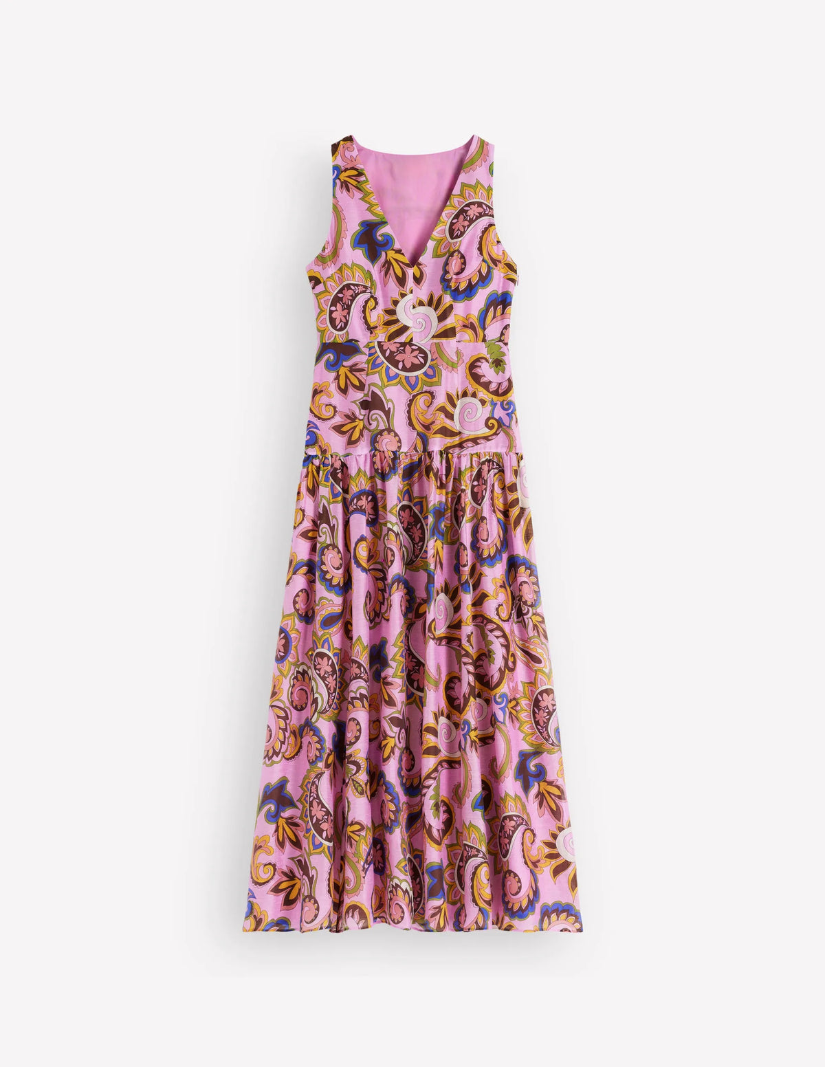 Drop Waist Sleeveless Dress-Multi, Paisley Frenzy