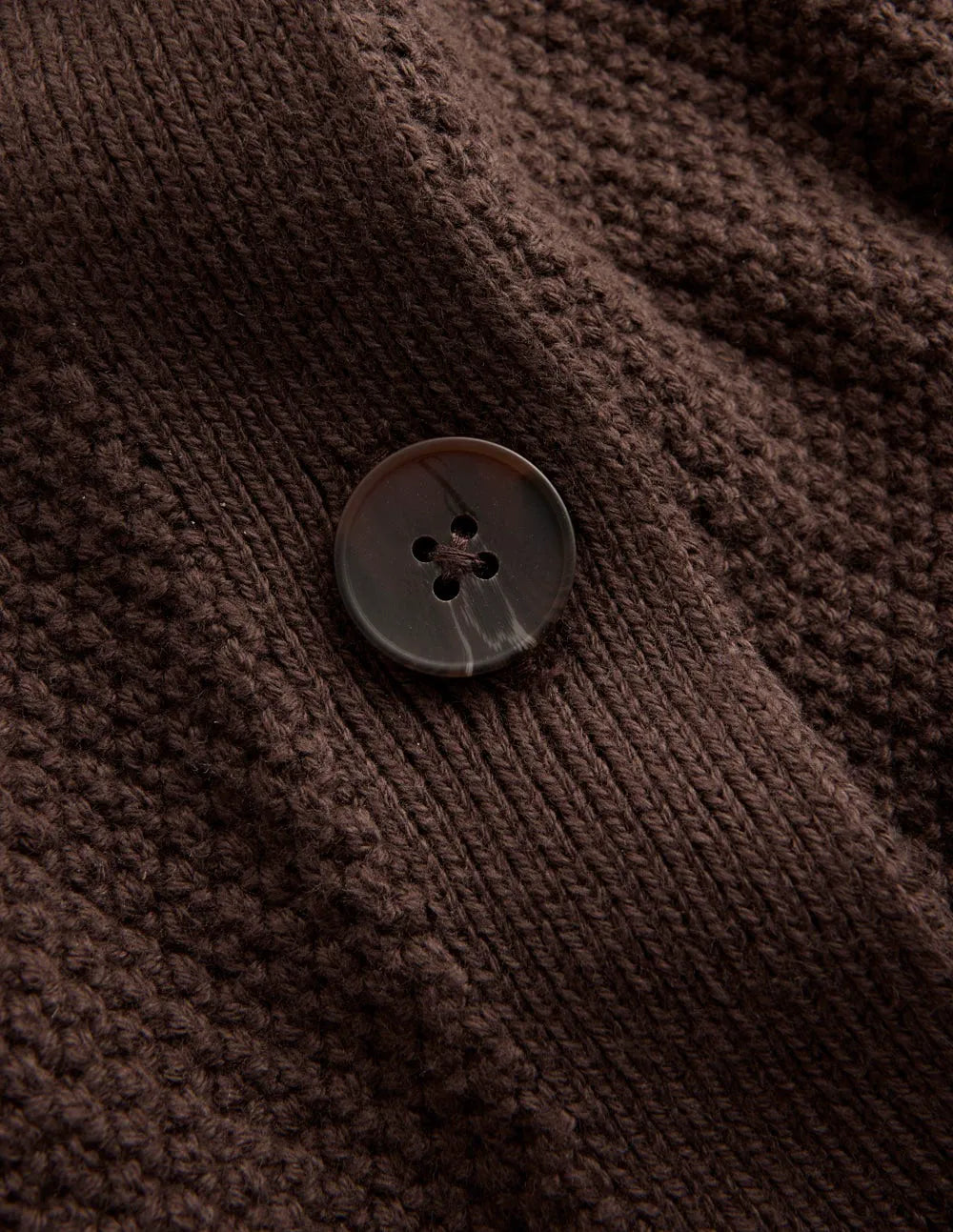 Hayley Cotton V-neck Cardigan-Espresso