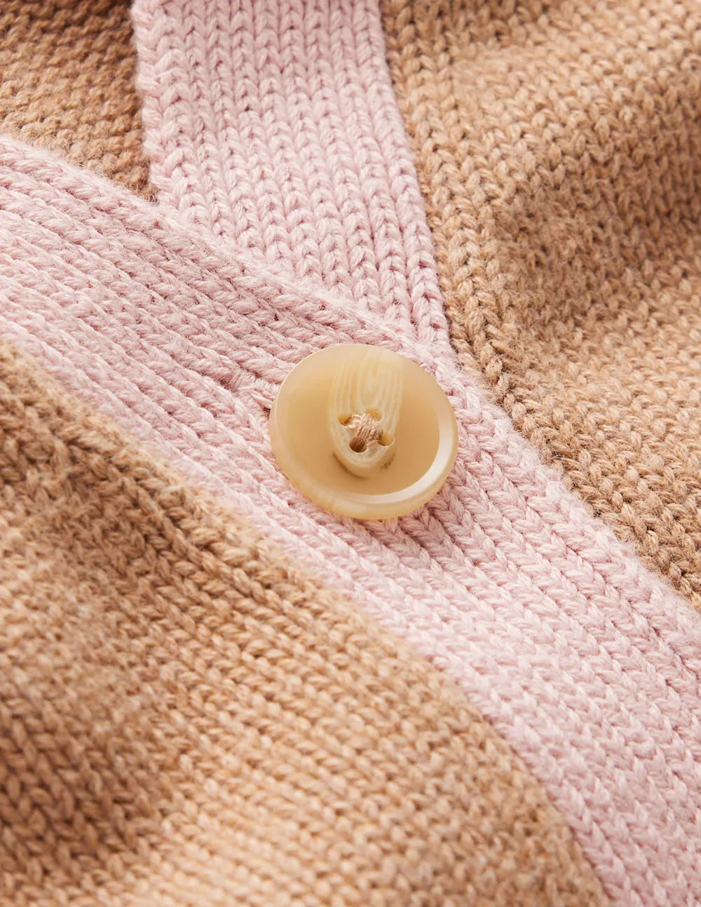 Lucy Relaxed Cotton Cardigan-Camel Melange