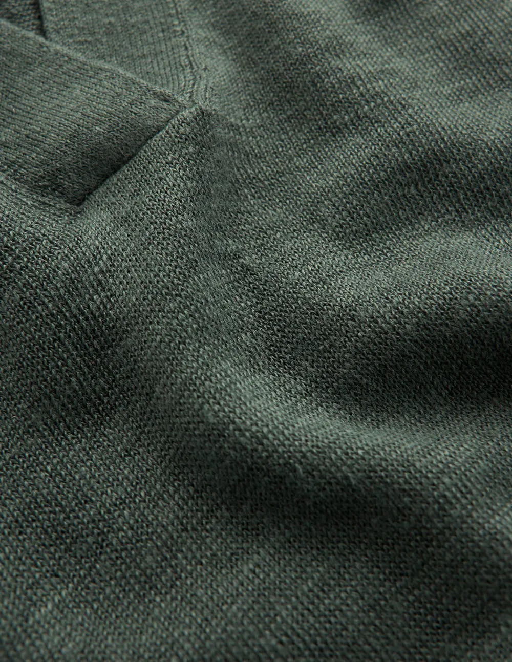 Agnes Collared Linen Jumper-Green Jasper