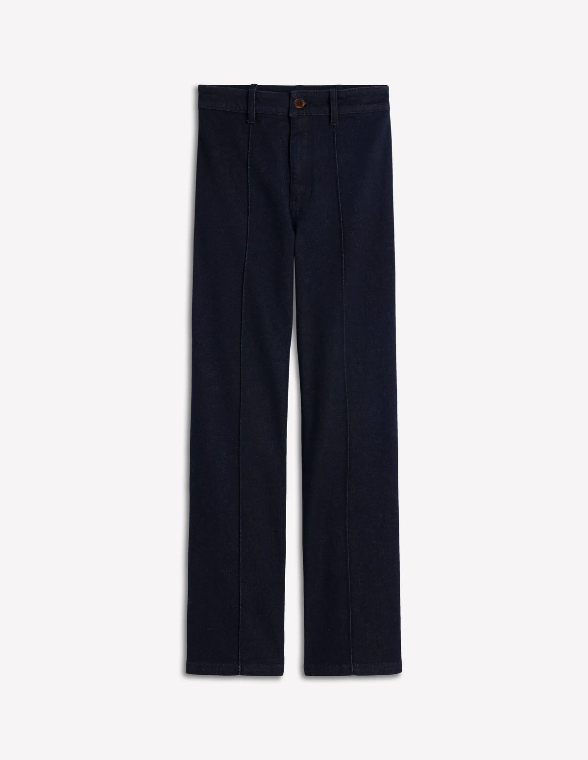 Pintuck Column Leg Jeans-Indigo Rinse