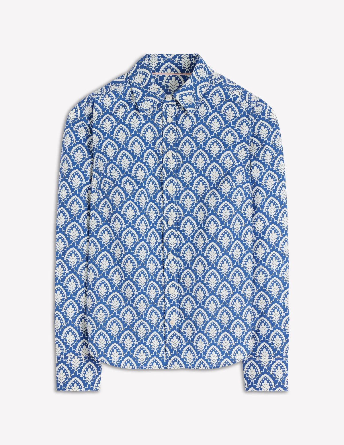 Sienna Cotton Shirt-Denim Blue, Petal Terrace