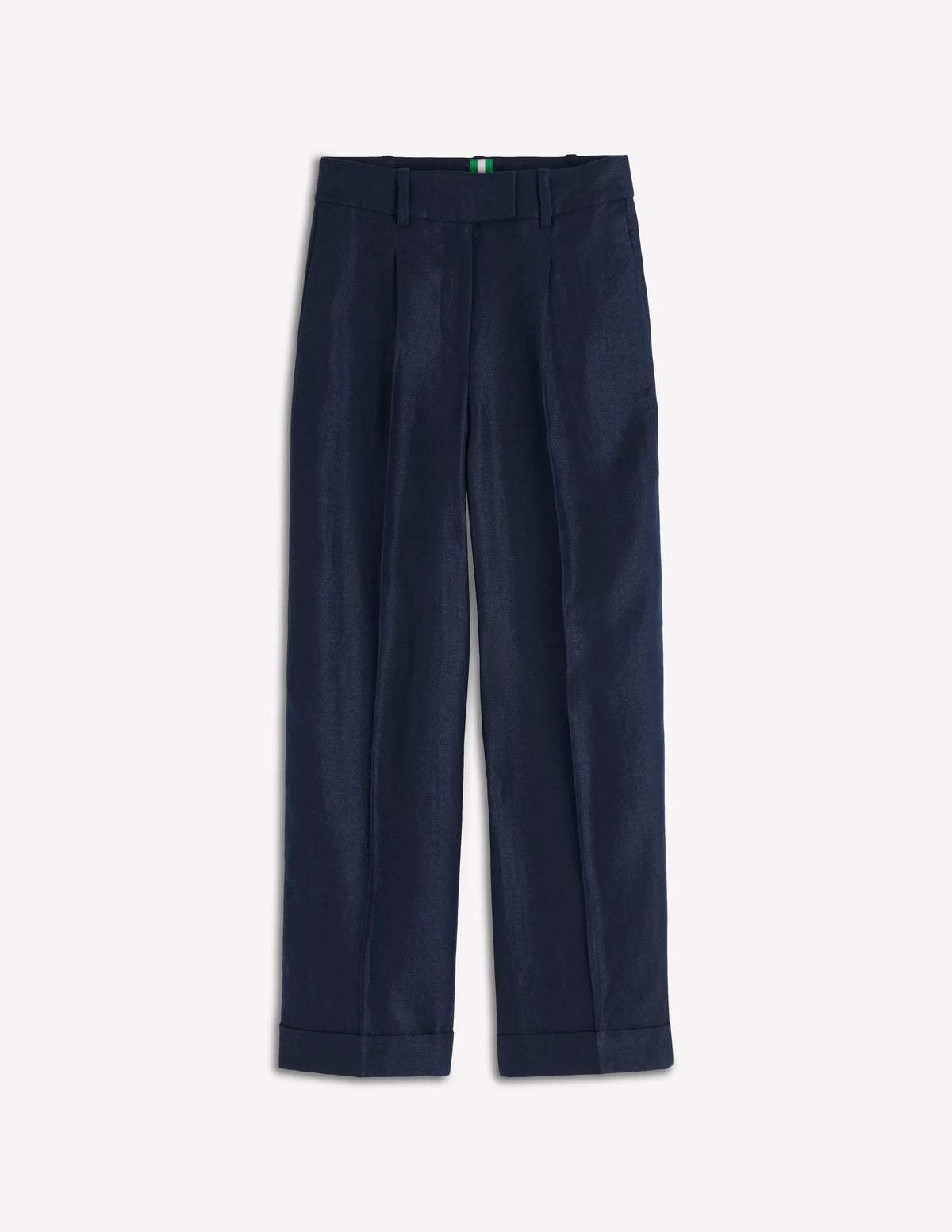 Chiswick Crop Linen Pants-Navy