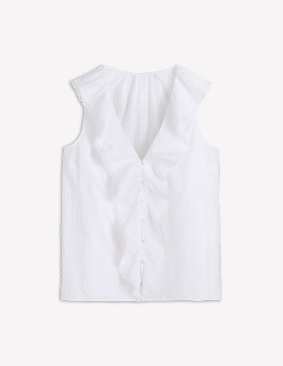 Eliza Sleeveless Top-White