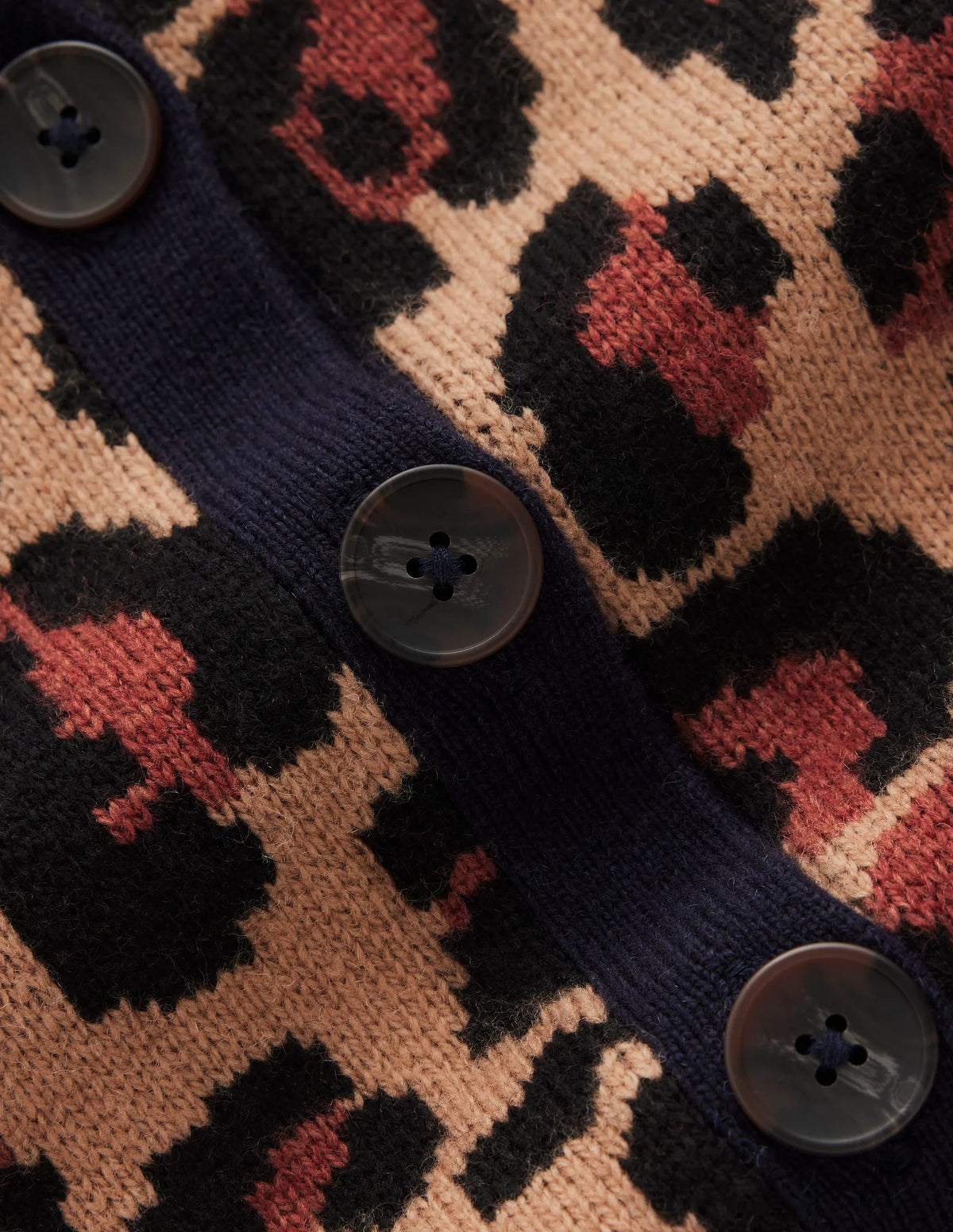 Jemma Jacquard Knit Cardigan-Leopard Hotch