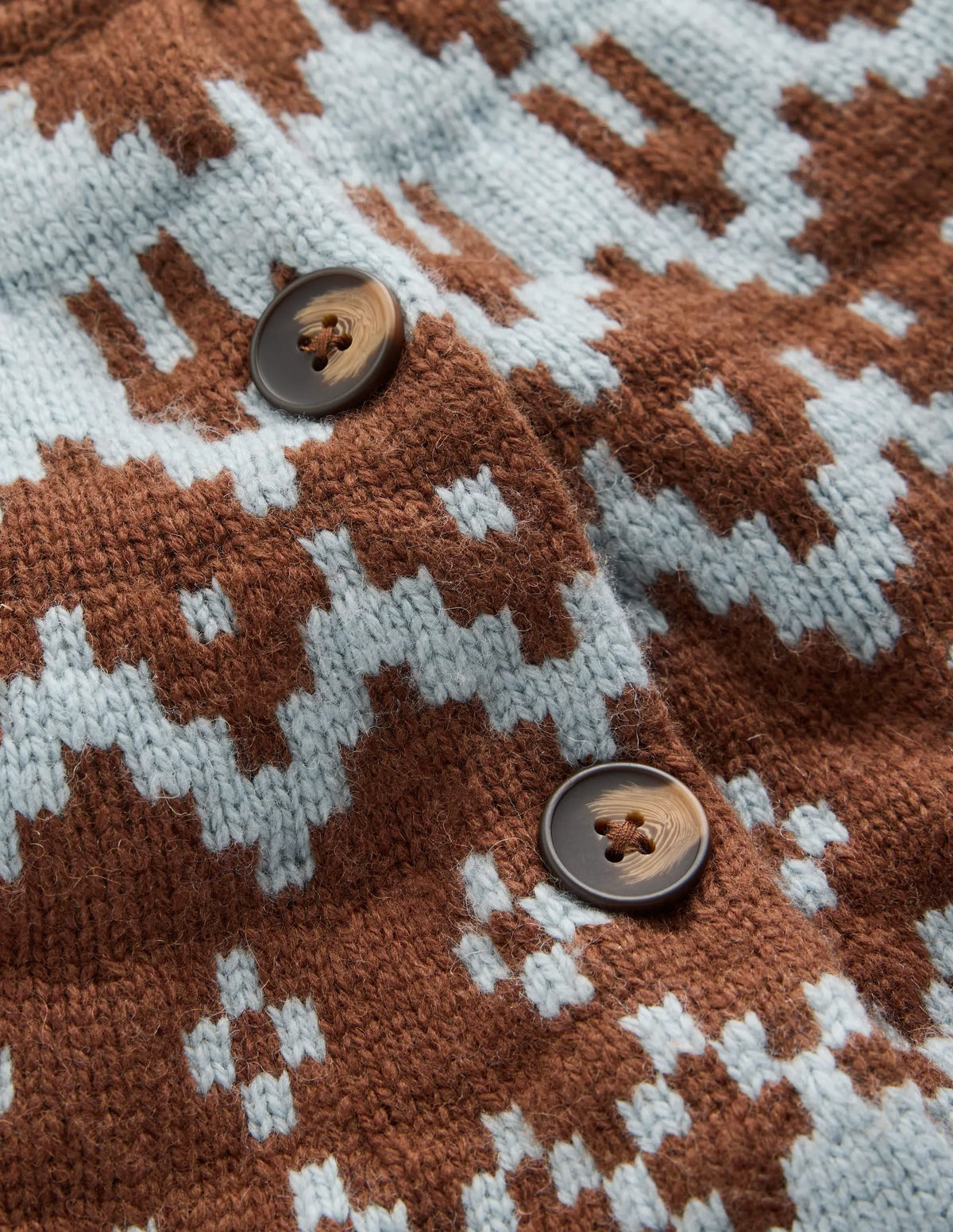 Mae Fair Isle Cardigan-Potting Soil