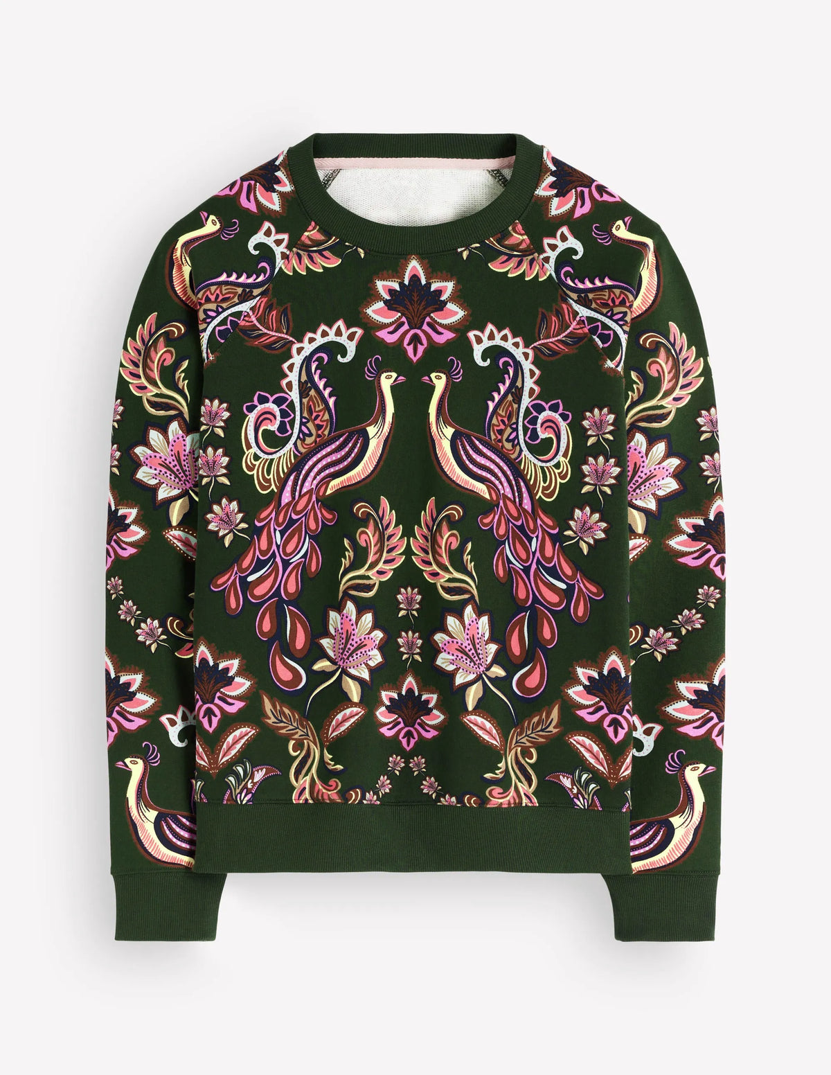 Rosa Printed Sweatshirt-Peacock Paradise Placement