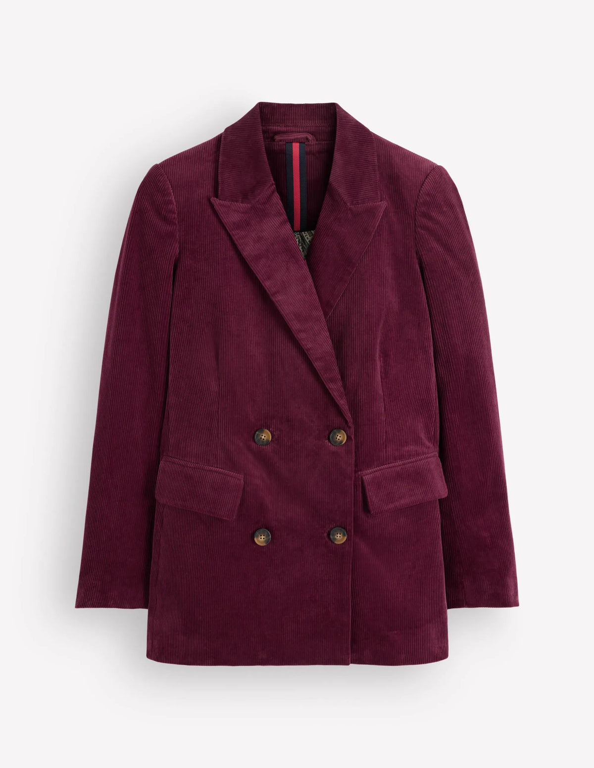 Double Breasted Blazer-Dark Crimson