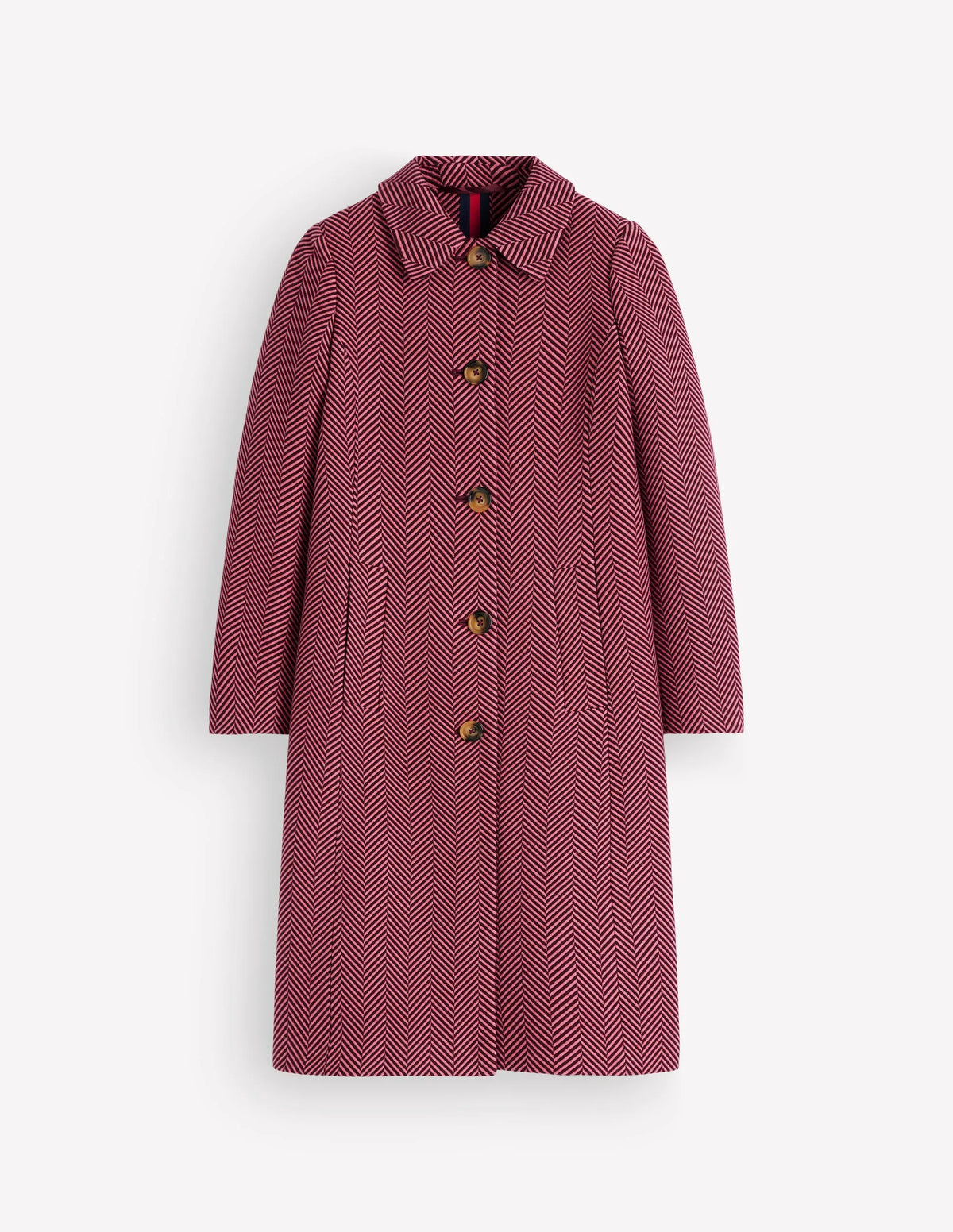 Aylesford Longline Coat-Herringbone