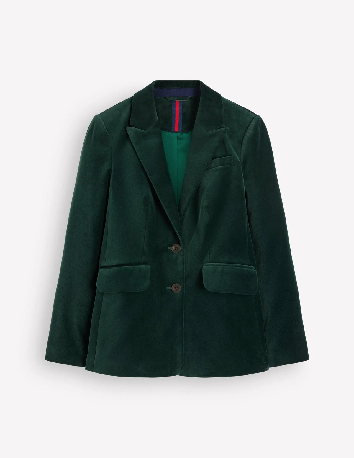 Stamford Velvet Blazer-Midnight Emerald