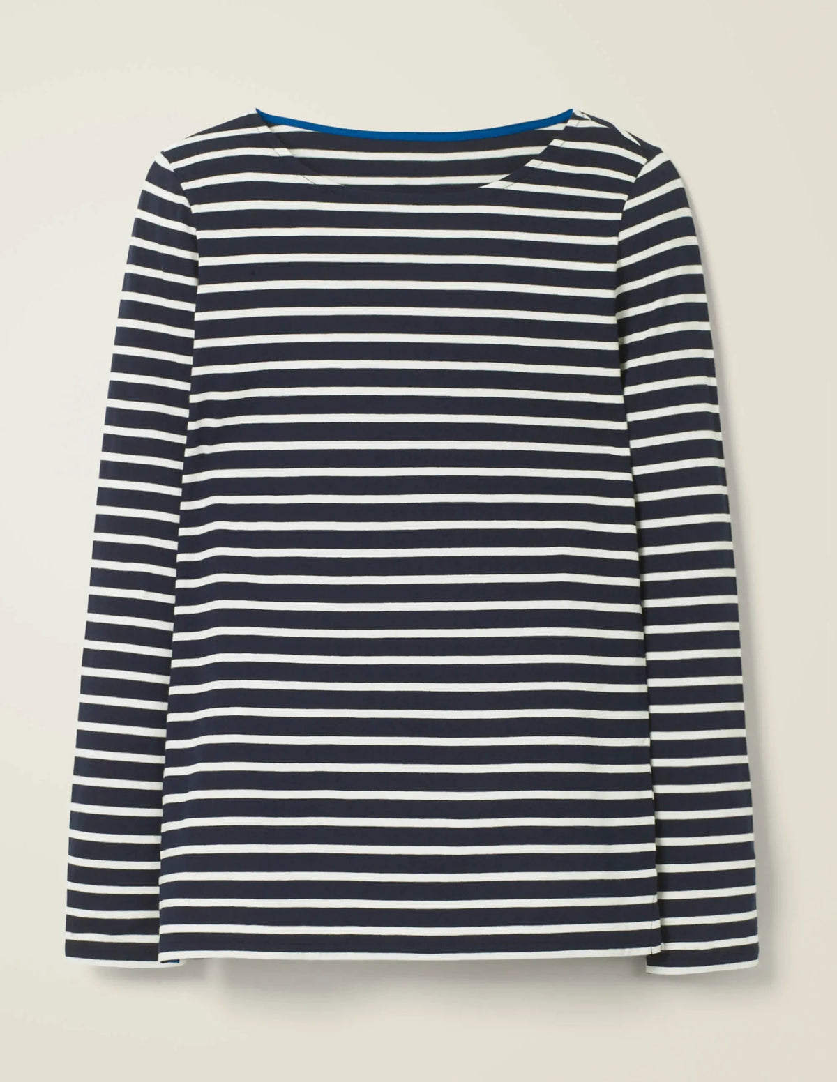 Long Sleeve Breton Top-Navy / Ivory Stripe