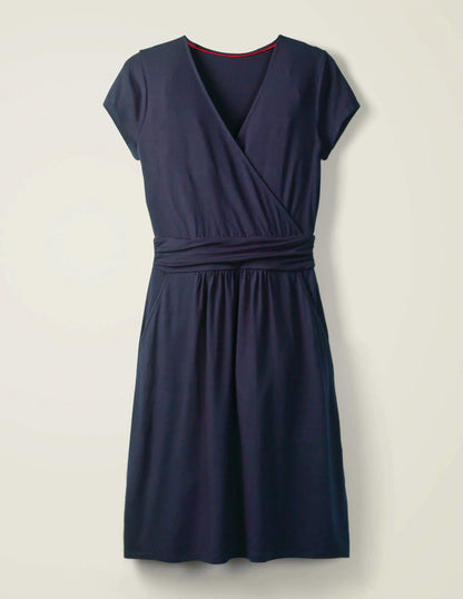 Lola Jersey Dress-Navy