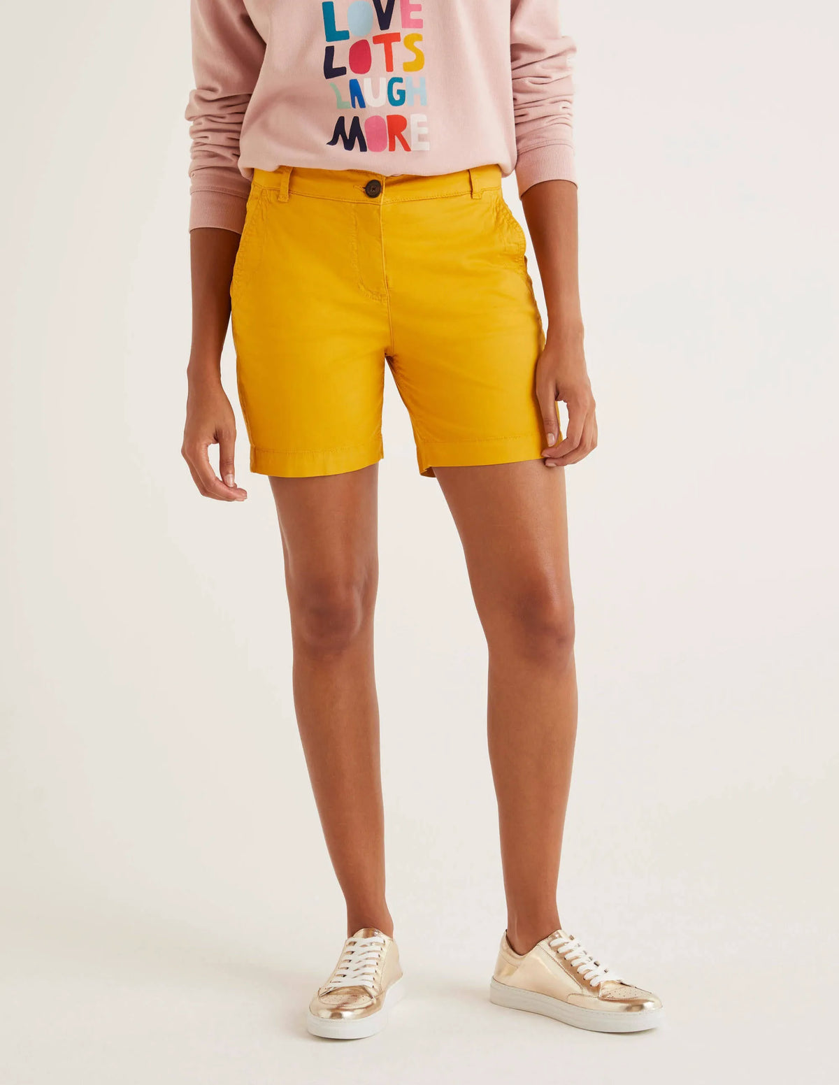 Daisy Chino Shorts-Tuscan Sun