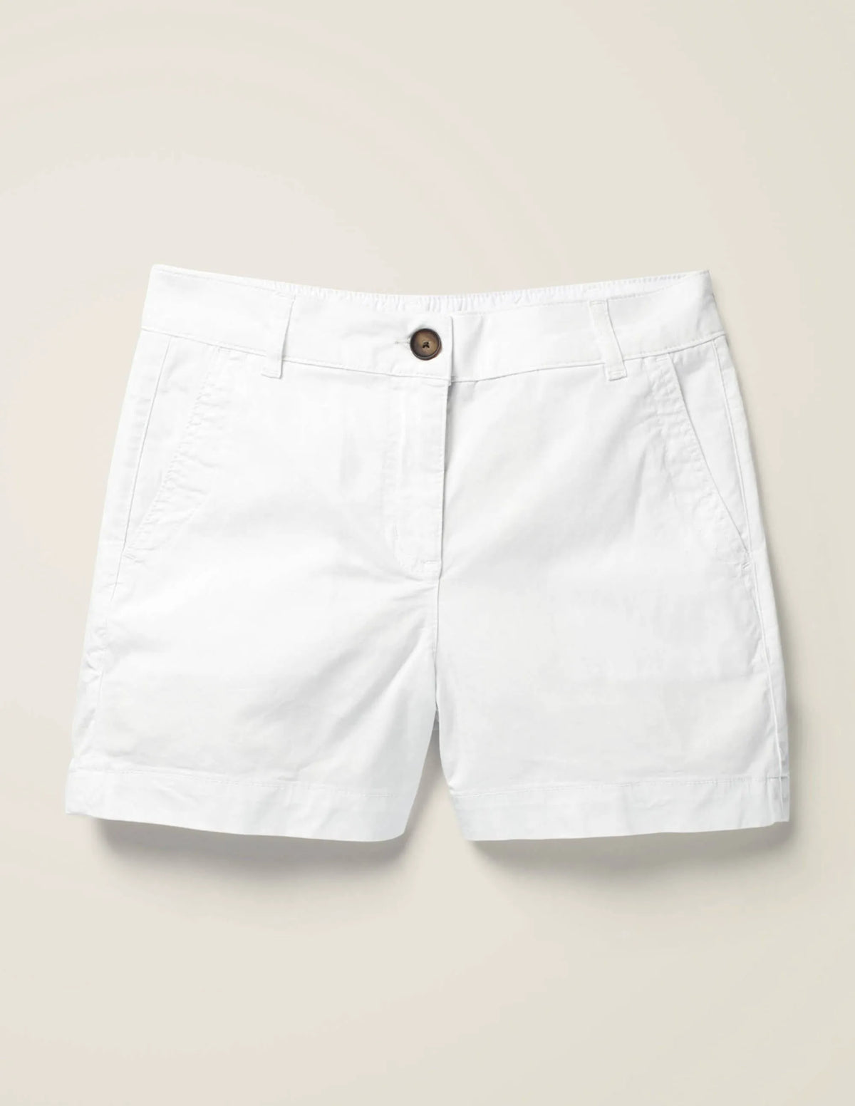 Daisy Chino Shorts-White