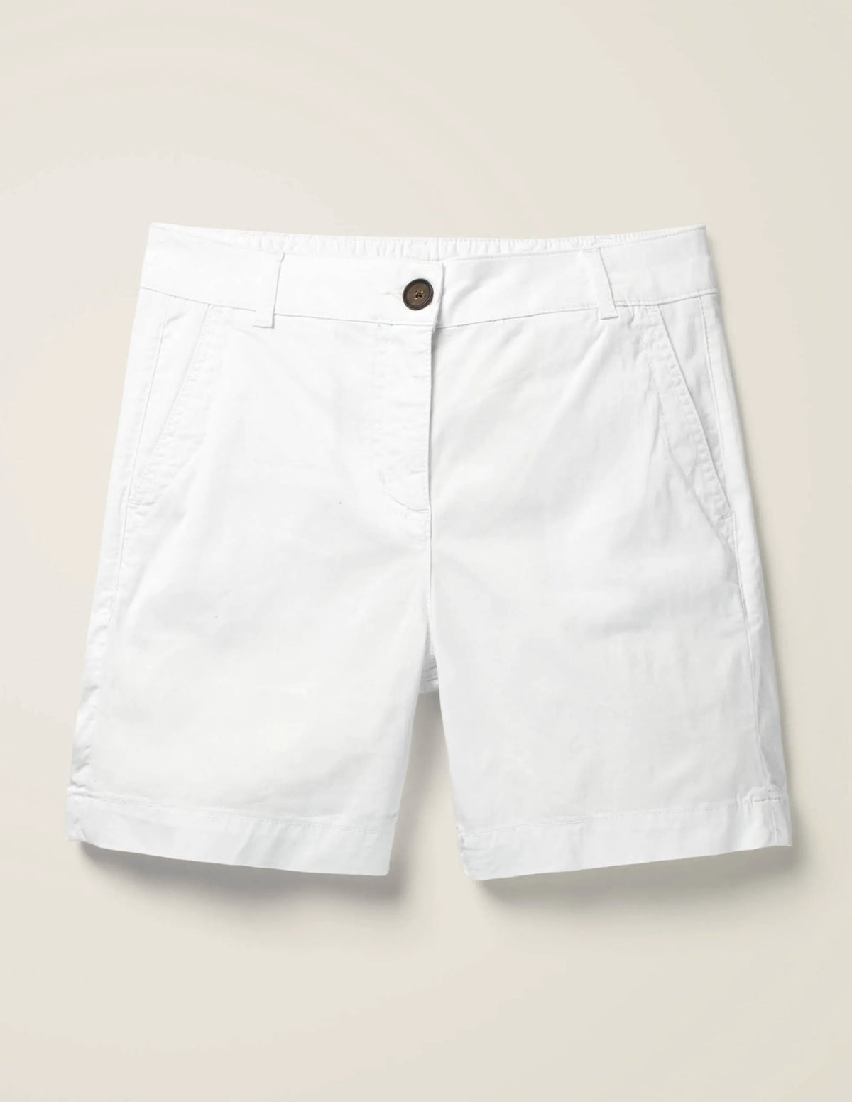 Daisy Chino Shorts-White
