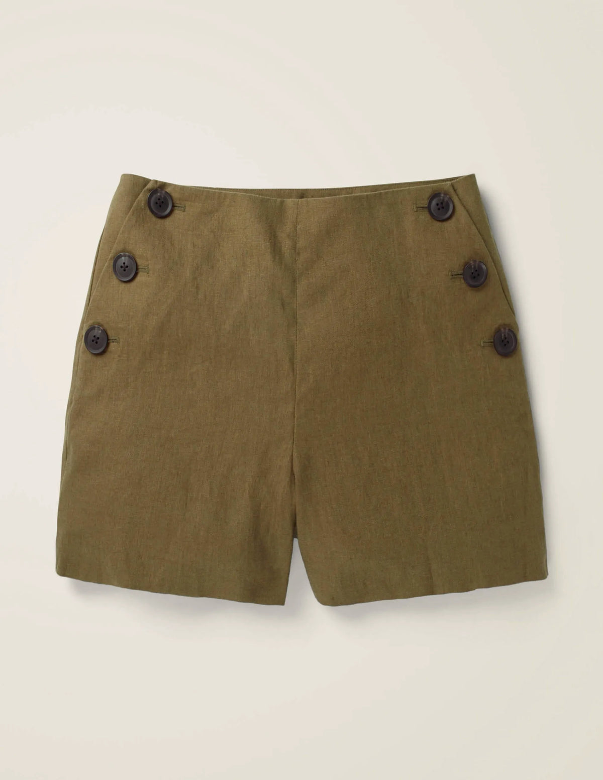 Falmouth Linen Shorts-Classic Khaki