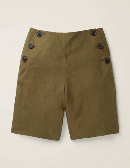Falmouth Linen Shorts-Classic Khaki