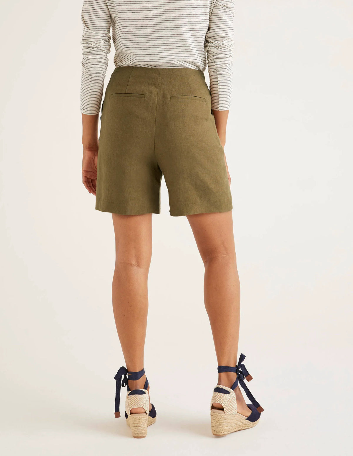 Falmouth Linen Shorts-Classic Khaki