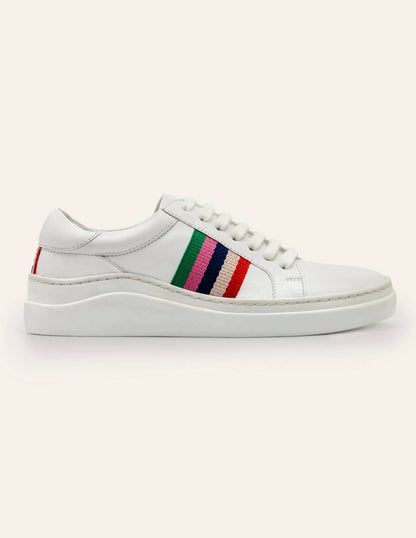 Maria Comfort Sneakers-White/Multi Stripe
