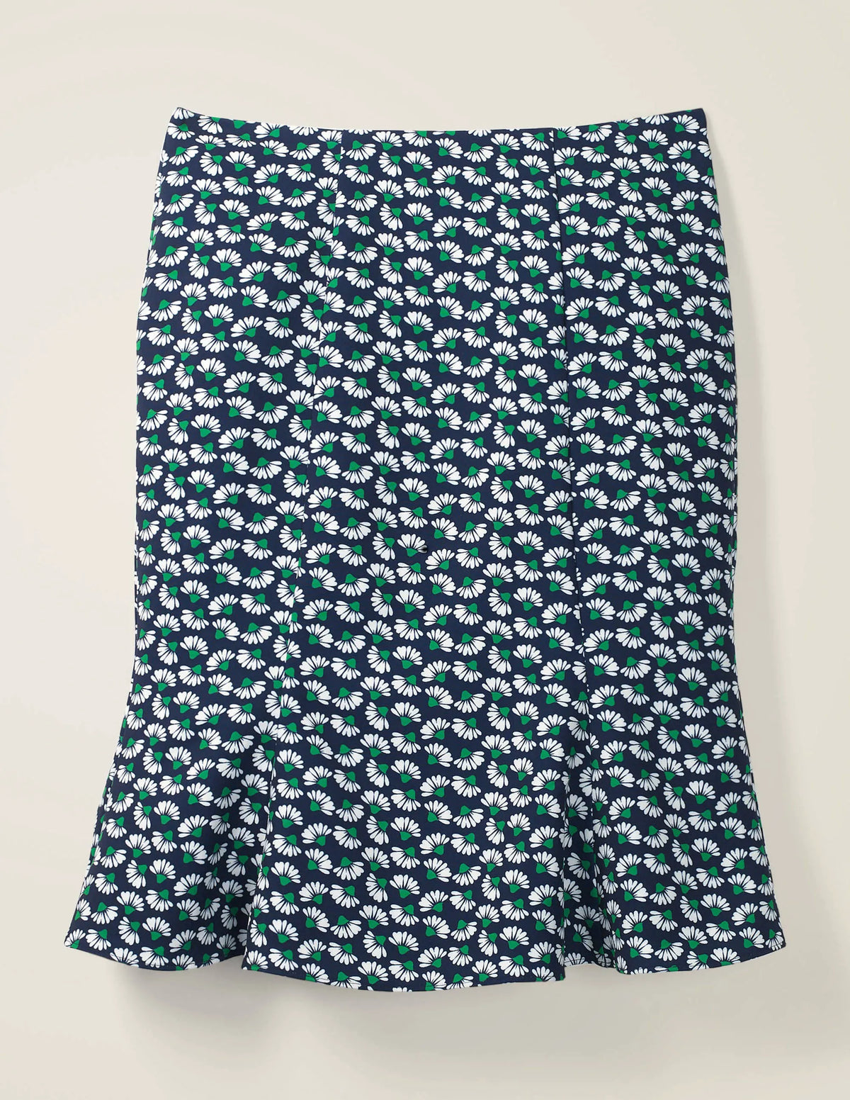 Violette Skirt-Navy Daisy Petals Print