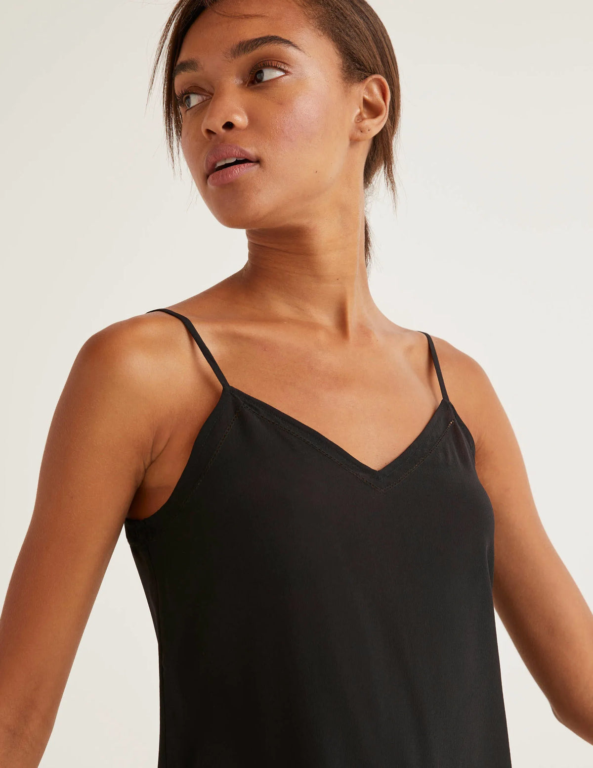 Silk Cami Top-Black