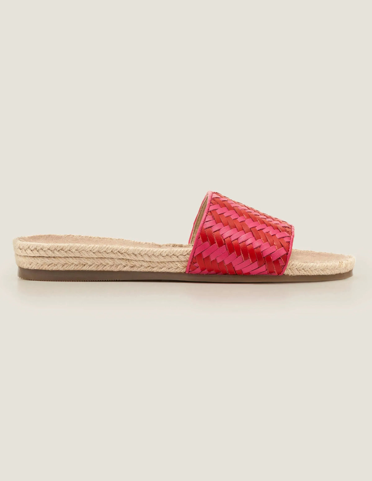 Imogen Footbed Slides-Party Pink/ Post Box Red