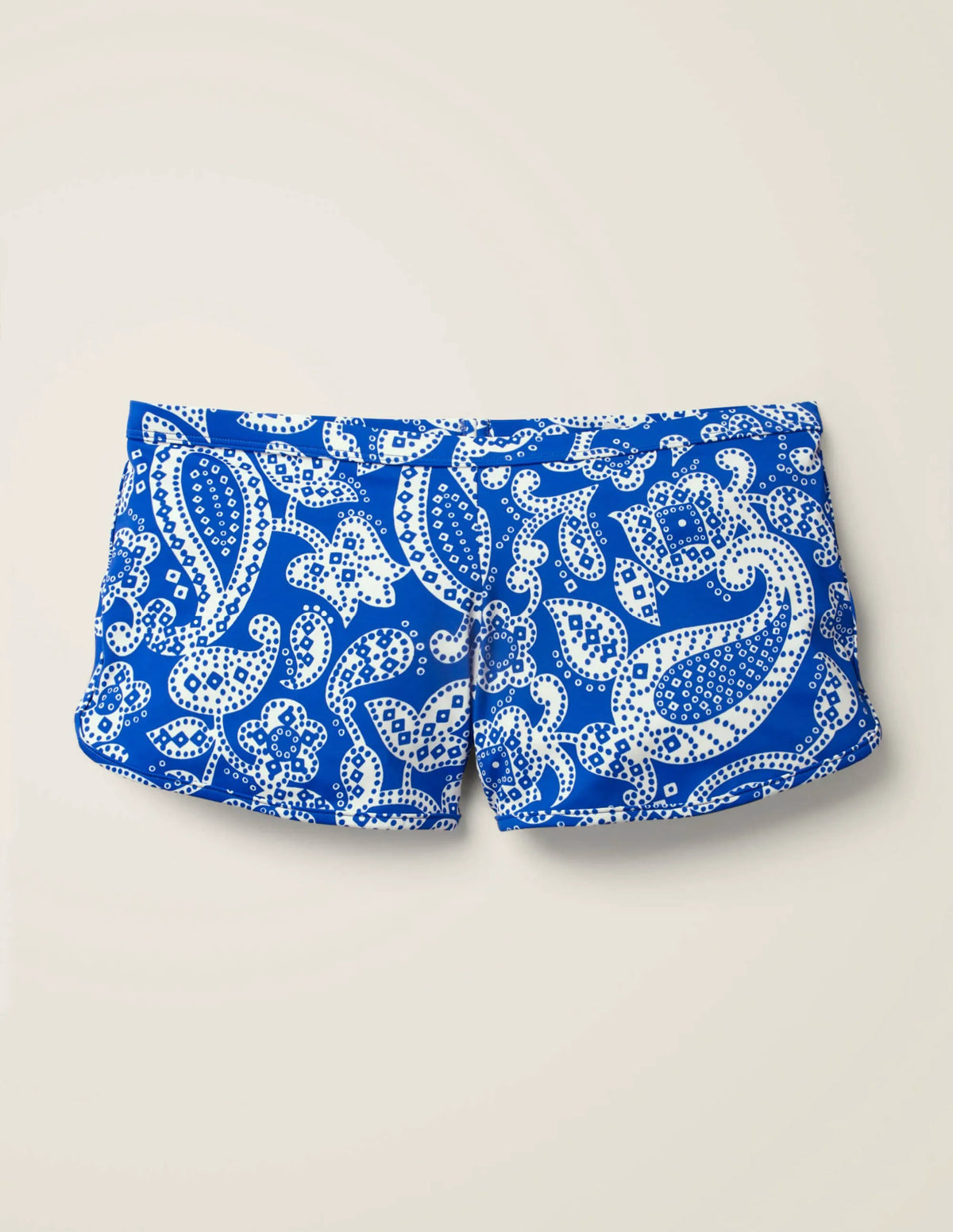 Piping Swim Shorts-Bold Blue, Spotty Paisley