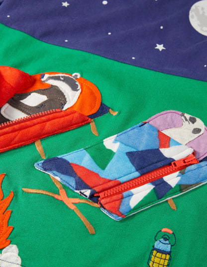 Lift-the-flap Scene T-shirt-Starboard Camping Animals