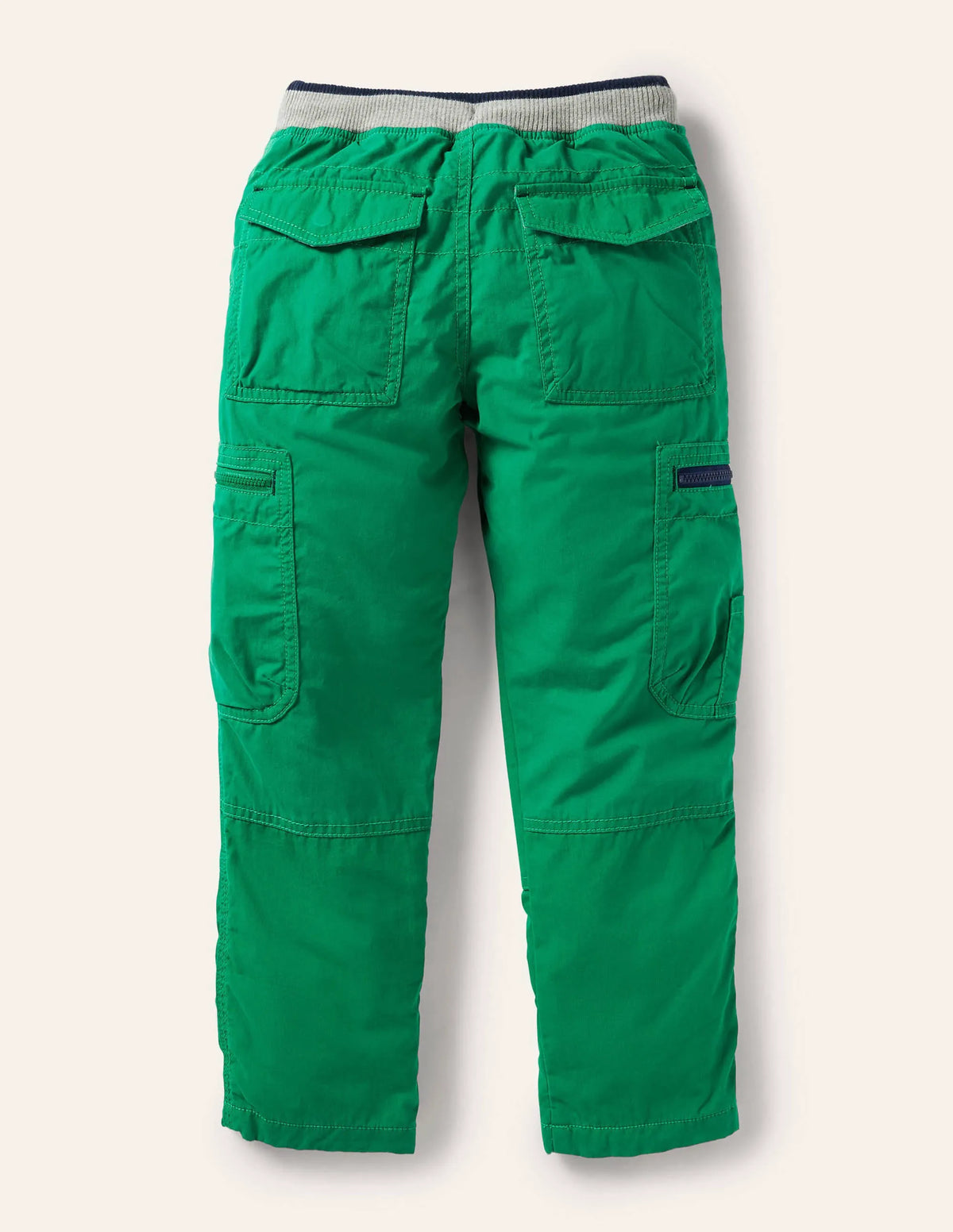 Cosy Lined Cargo Pants-Highland Green