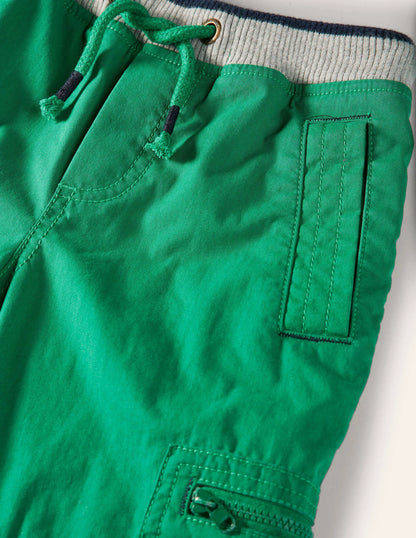 Cosy Lined Cargo Pants-Highland Green
