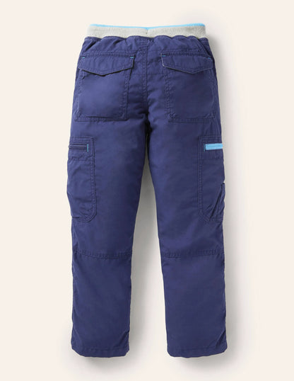 Cosy Lined Cargo Pants-College Navy