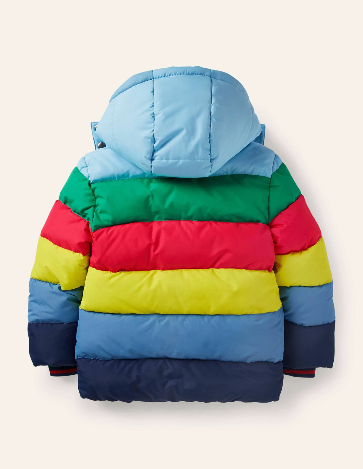 Water Resistant Padded Jacket-Bright Multi Rainbow