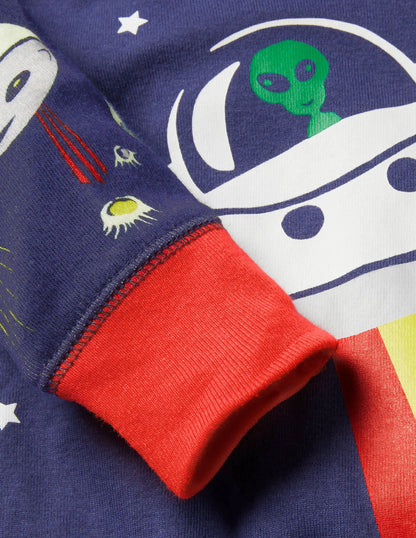 Snug Long John Pajamas-Starboard Blue UFO