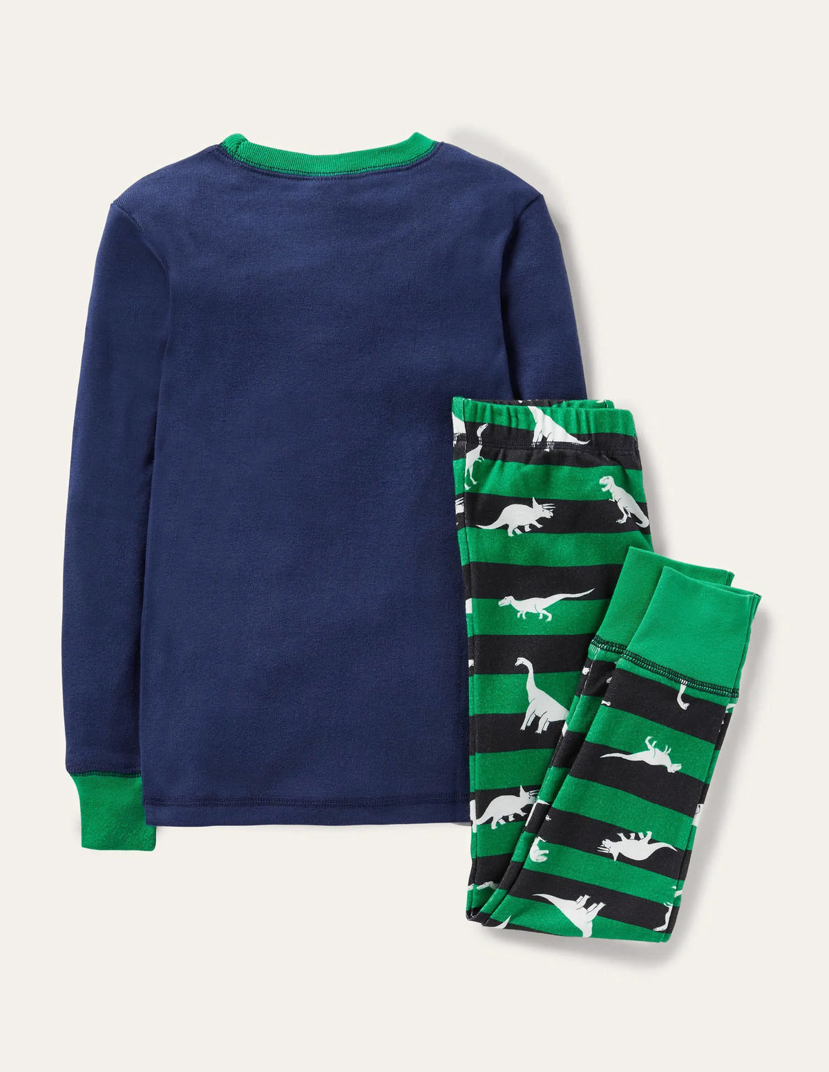 Snug Glow-in-the-dark Pajamas-College Navy Dinosaur