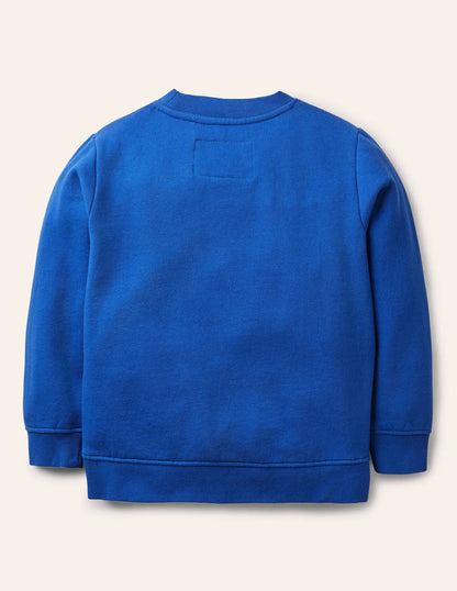 Lift-the-flap Space Sweatshirt-Brilliant Blue Space