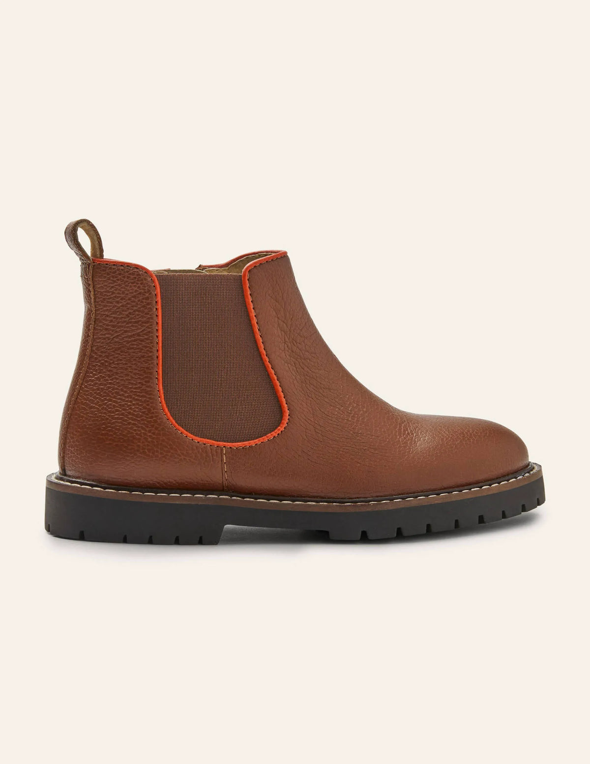 Leather Chelsea Boots-Tan Brown