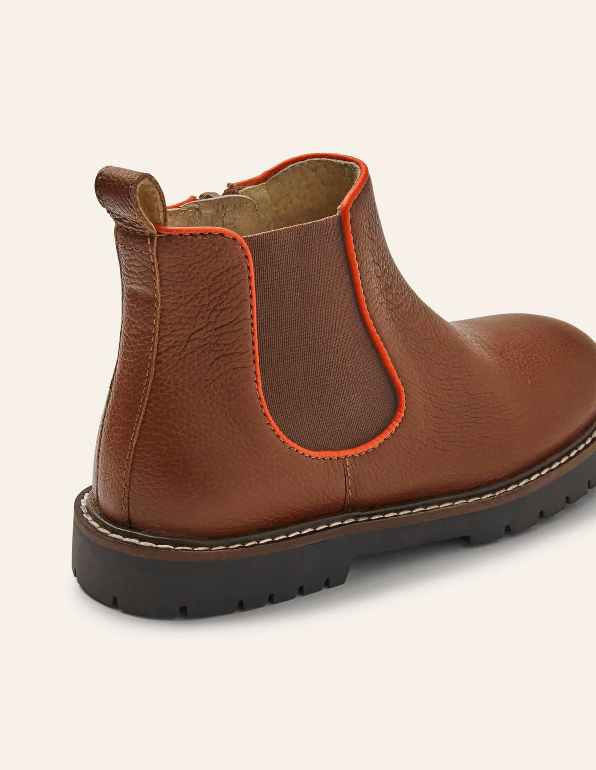 Leather Chelsea Boots-Tan Brown