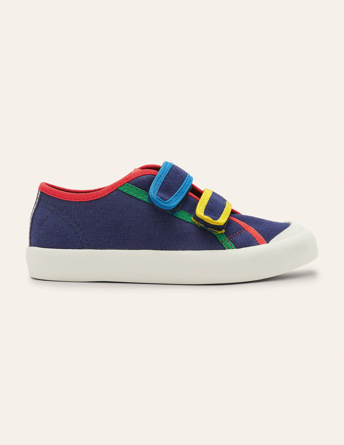 Canvas Low Top Sneakers-Starboard Blue Rainbow