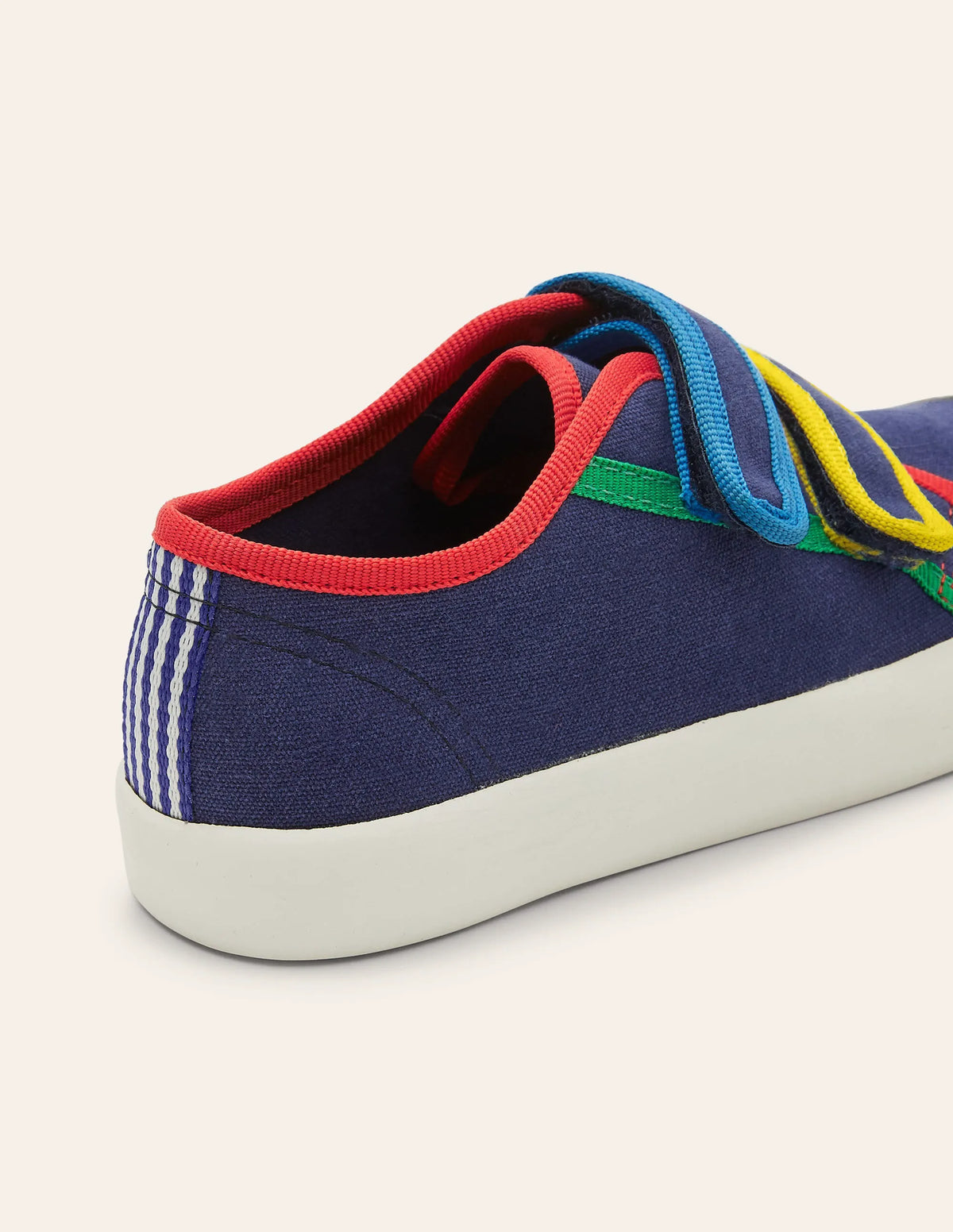Canvas Low Top Sneakers-Starboard Blue Rainbow