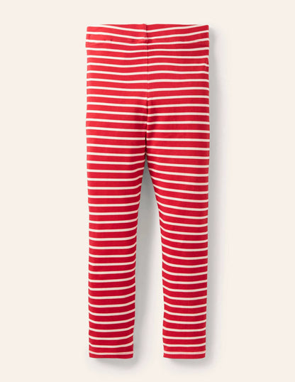 Fun Leggings-Rockabilly Red/ Ivory