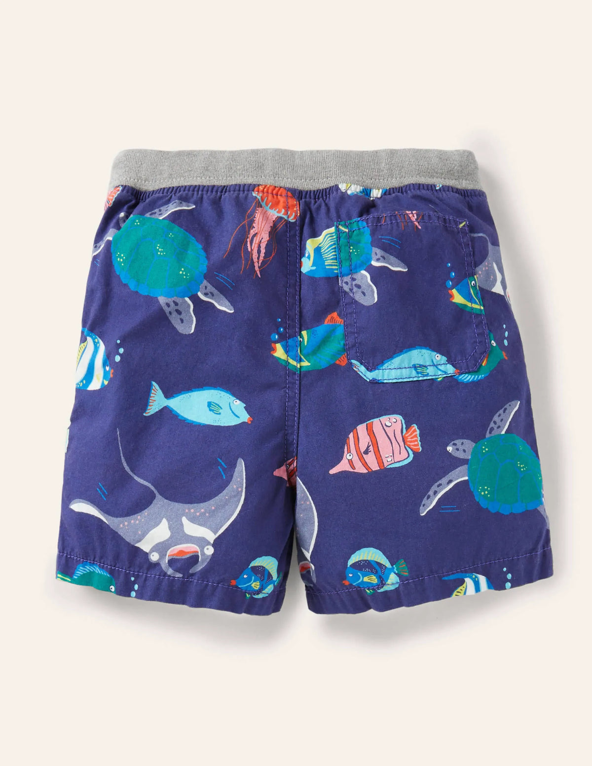 Fun Vacation Shorts-College Blue Under-the-sea