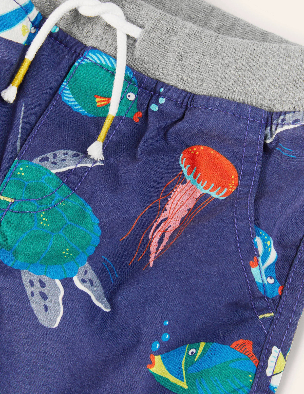 Fun Vacation Shorts-College Blue Under-the-sea