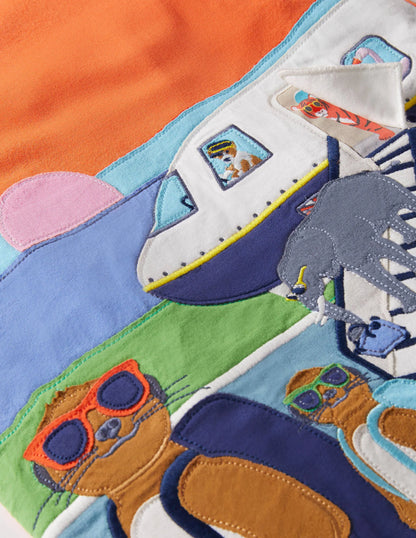 Lift-the-flap Travel T-shirt-Satsuma Orange Aeroplane