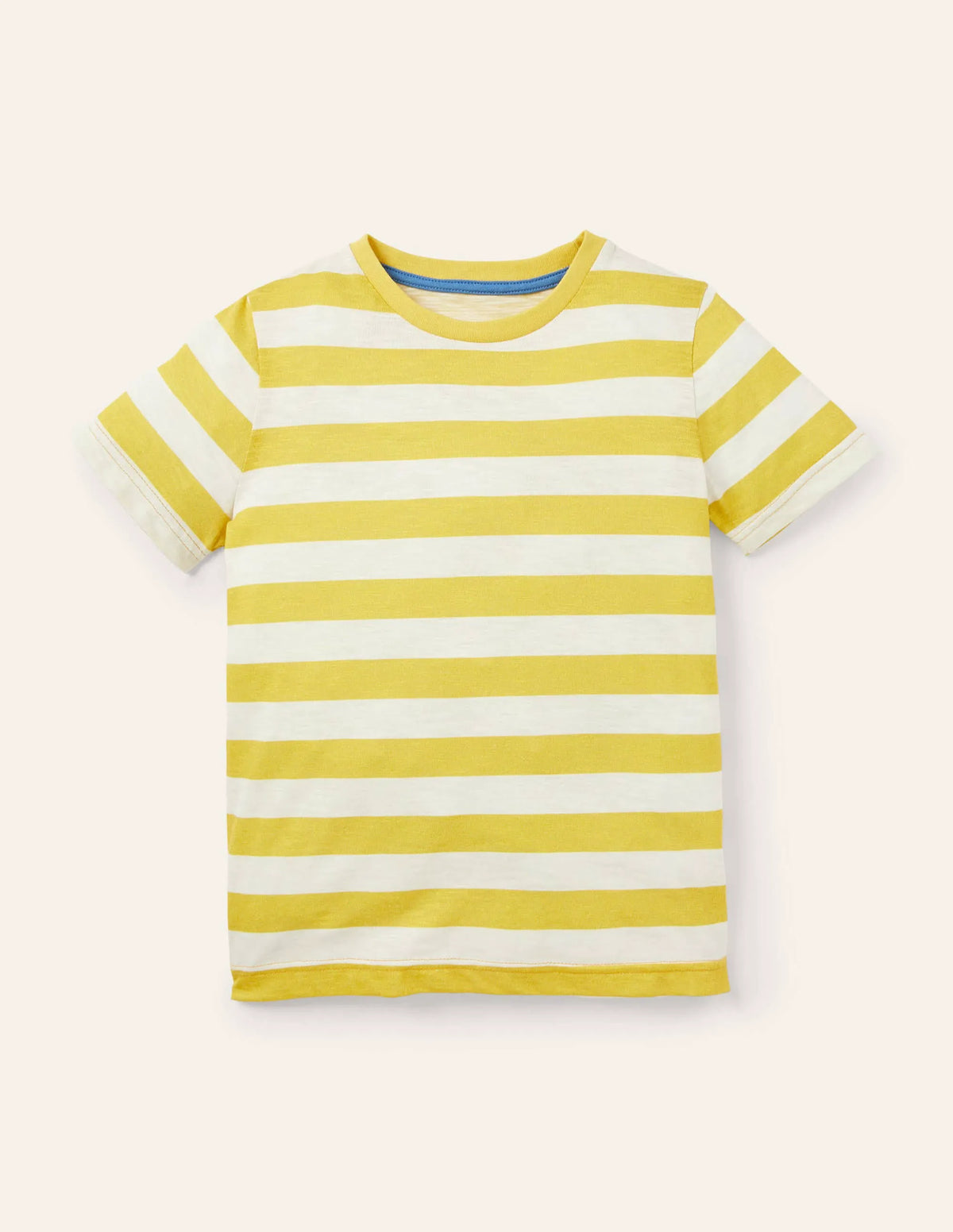 Slub Washed T-shirt-Bright Yellow/Ivory
