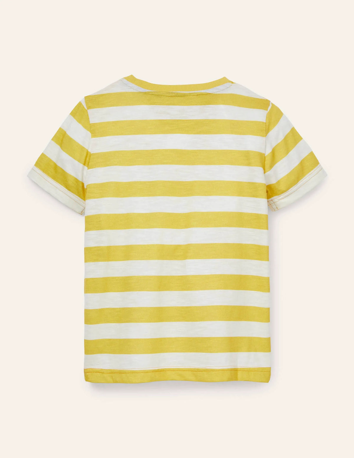 Slub Washed T-shirt-Bright Yellow/Ivory